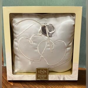 New! Lenox Wedding Forevermore Ring Bearer Pillow Ceremony Embroidered NIB
